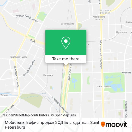 Мобильный офис продаж ЗСД Благодатная map