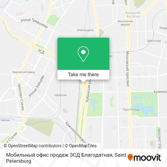 Мобильный офис продаж ЗСД Благодатная map
