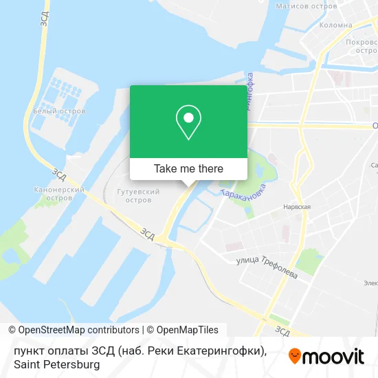 пункт оплаты ЗСД (наб. Реки Екатерингофки) map