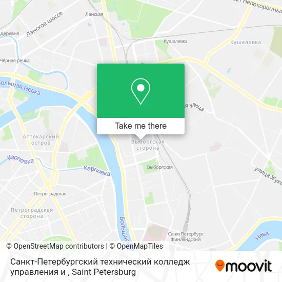 Санкт-Петербургский технический колледж управления и map