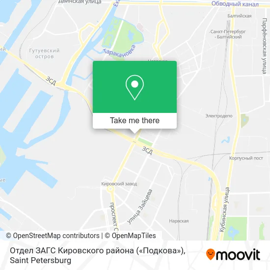 Отдел ЗАГС Кировского района («Подкова») map