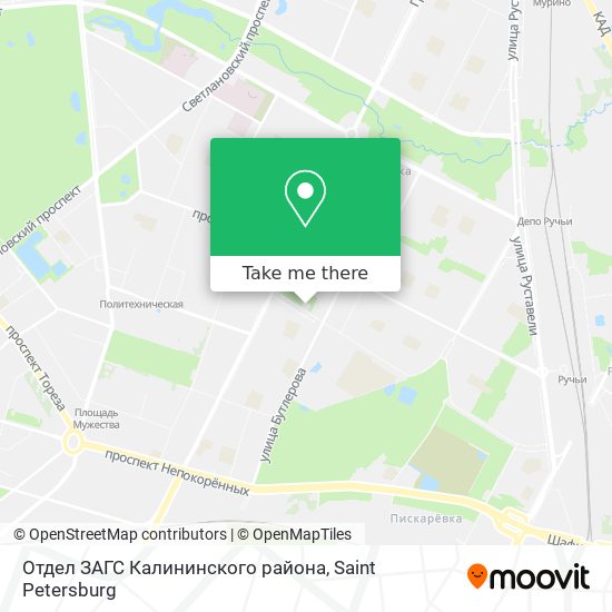 Отдел ЗАГС Калининского района map