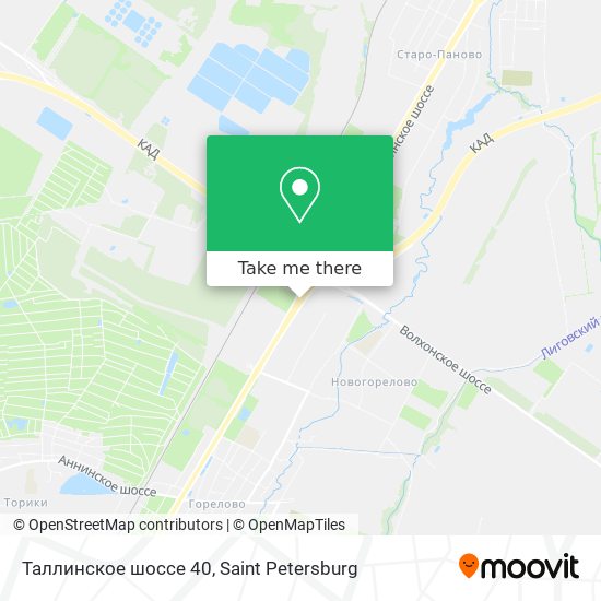 Таллинское шоссе 40 map