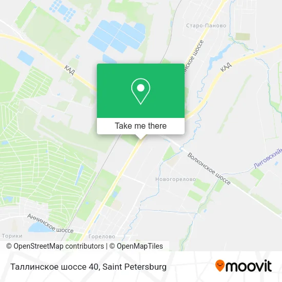 Таллинское шоссе 40 map