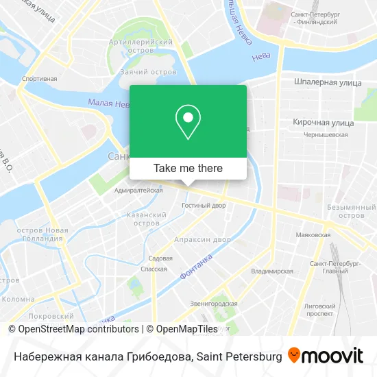 Набережная канала Грибоедова map