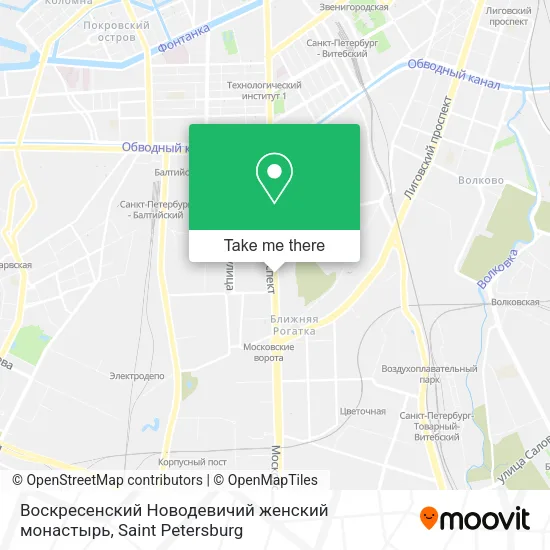Воскресенский Новодевичий женский монастырь map