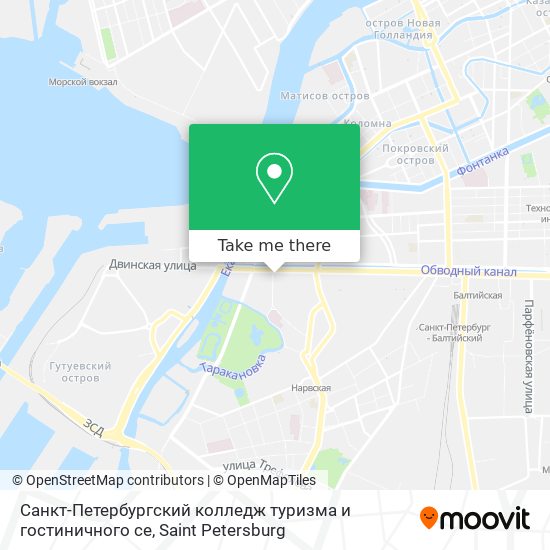 Санкт-Петербургский колледж туризма и гостиничного се map