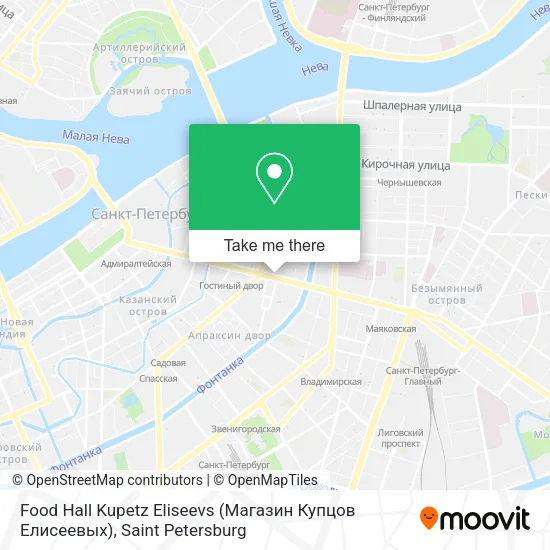 Food Hall Kupetz Eliseevs (Магазин Купцов Елисеевых) map