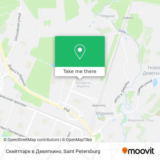 Скейтпарк в Девяткино map