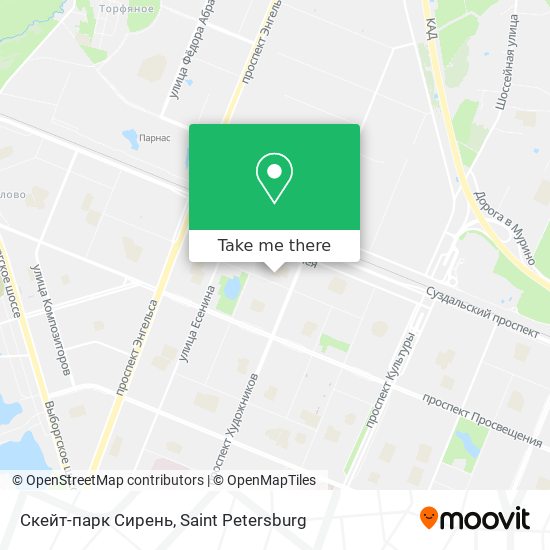 Скейт-парк  Сирень map