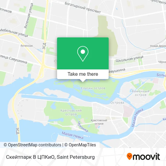 Скейтпарк В ЦПКиО map