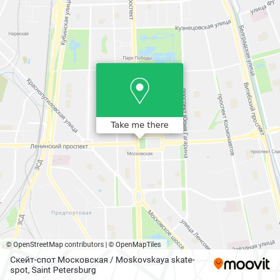Скейт-спот  Московская  /  Moskovskaya  skate-spot map