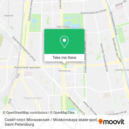 Скейт-спот  Московская  /  Moskovskaya  skate-spot map