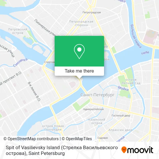 Spit of Vasilievsky Island (Стрелка Васильевского острова) map
