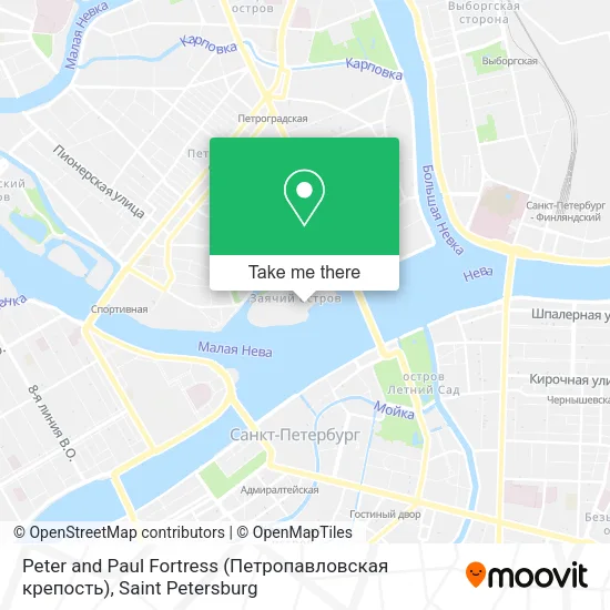 Peter and Paul Fortress (Петропавловская крепость) map