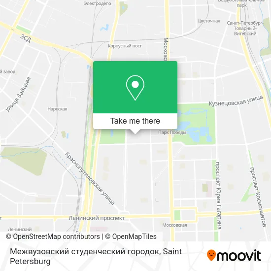 Межвузовский студенческий городок map