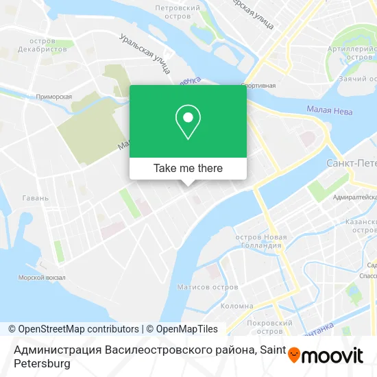 Администрация Василеостровского района map