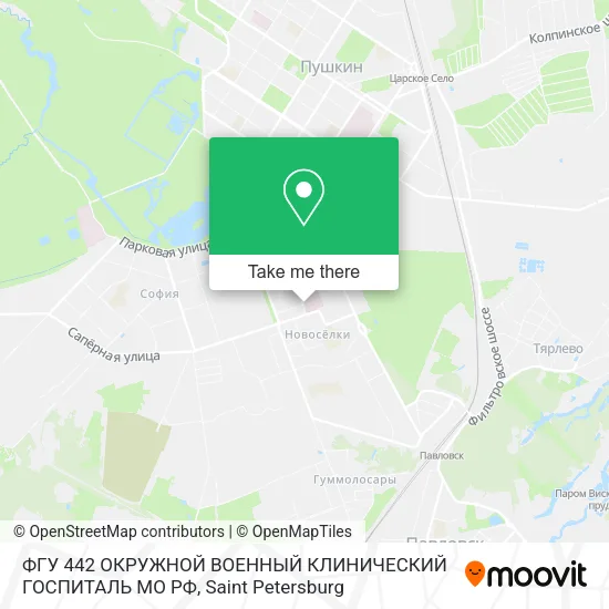 ФГУ  442 ОКРУЖНОЙ ВОЕННЫЙ КЛИНИЧЕСКИЙ ГОСПИТАЛЬ  МО РФ map