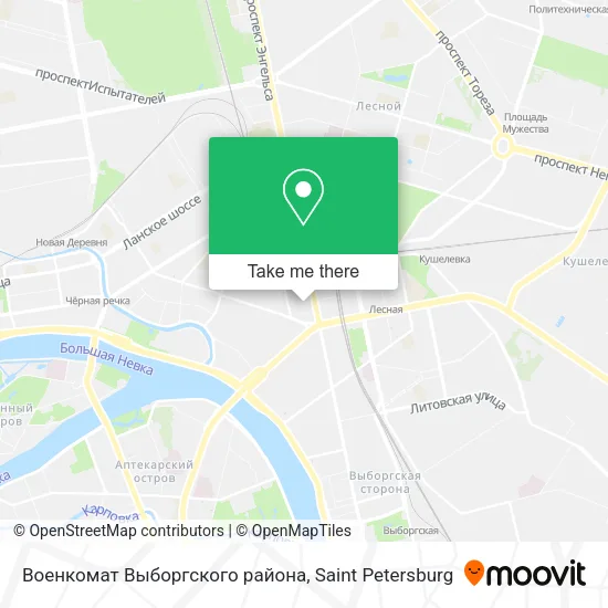 Военкомат Выборгского района map