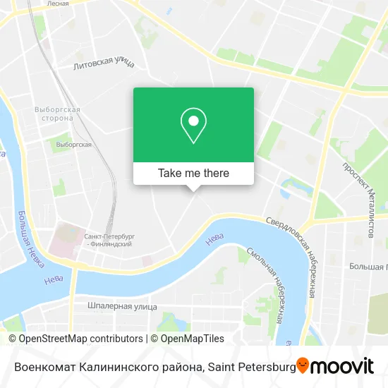 Военкомат Калининского района map