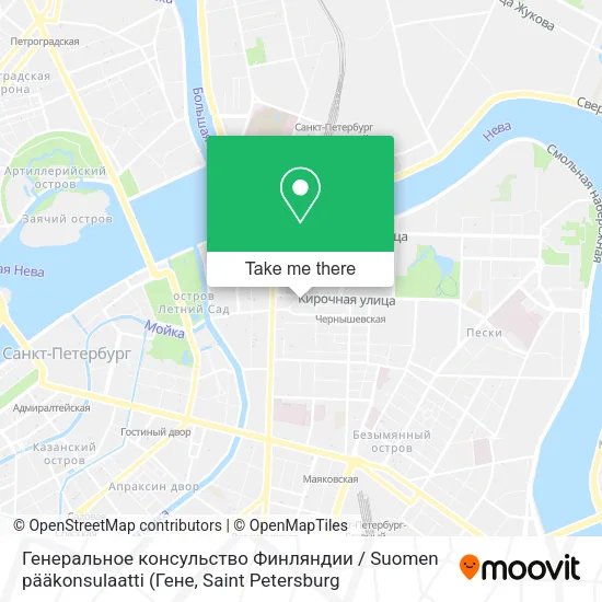 Генеральное консульство Финляндии / Suomen pääkonsulaatti map