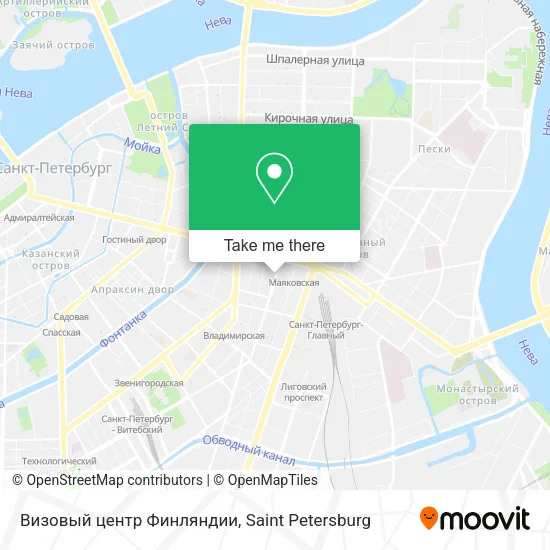 Визовый центр Финляндии map