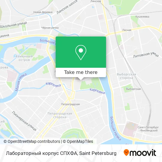 Лабораторный корпус СПХФА map