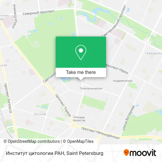 Институт цитологии РАН map