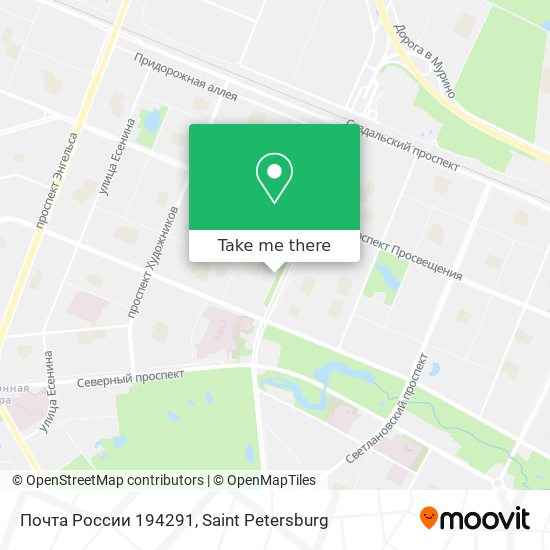 Почта России 194291 map