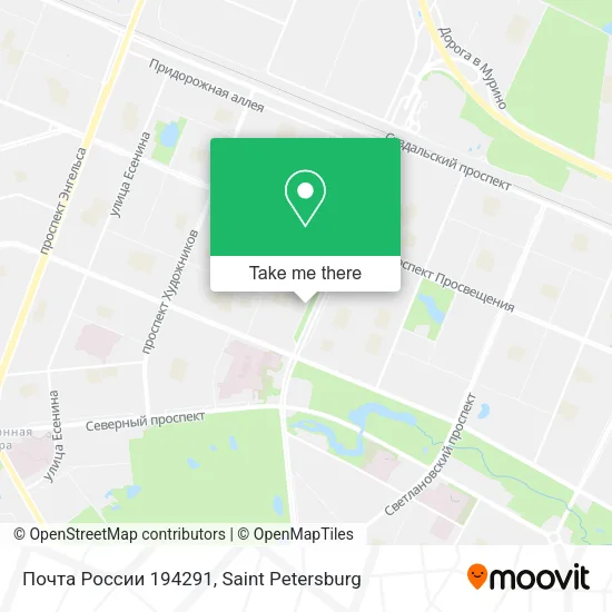 Почта России 194291 map