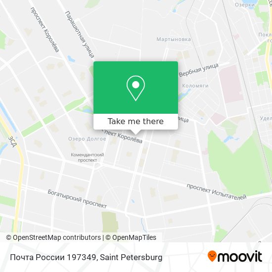 Почта России 197349 map