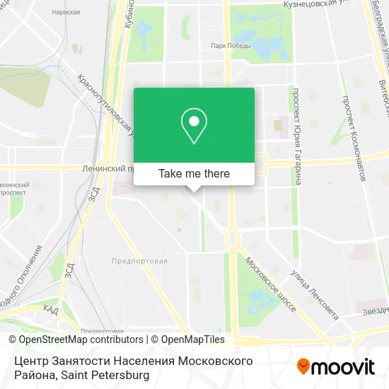 Центр Занятости Населения Московского Района map