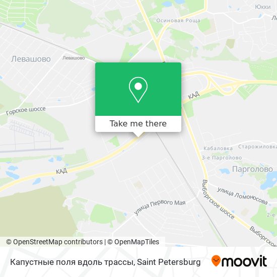 Капустные поля вдоль трассы map