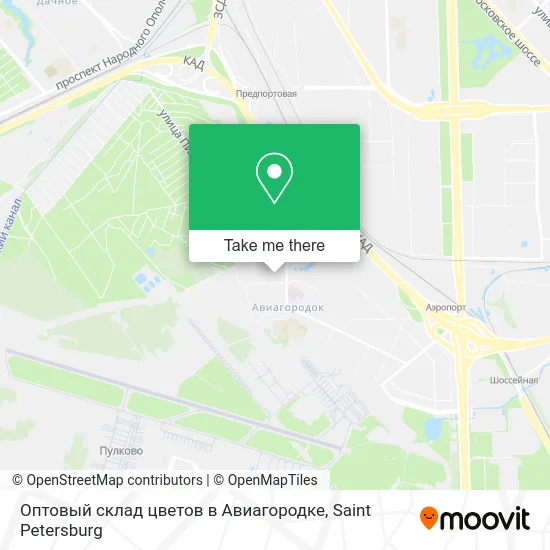 Оптовый склад цветов в Авиагородке map