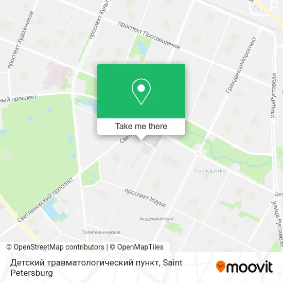 Детский травматологический пункт map