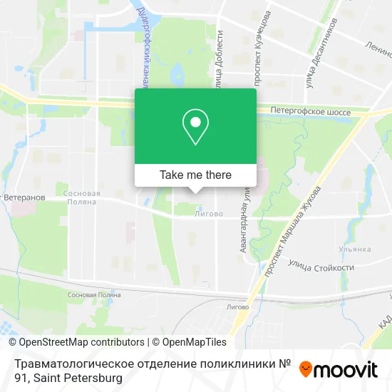 Травматологическое отделение поликлиники № 91 map