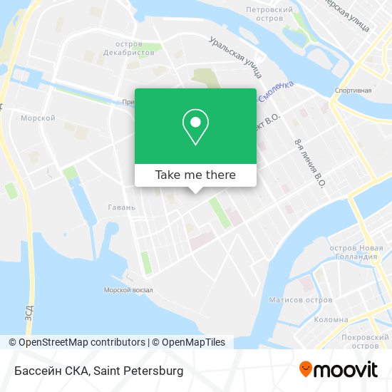 Бассейн СКА map