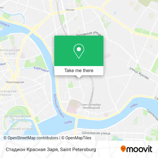 Стадион  Красная Заря map