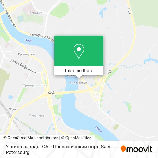 Уткина заводь. ОАО  Пассажирский порт map