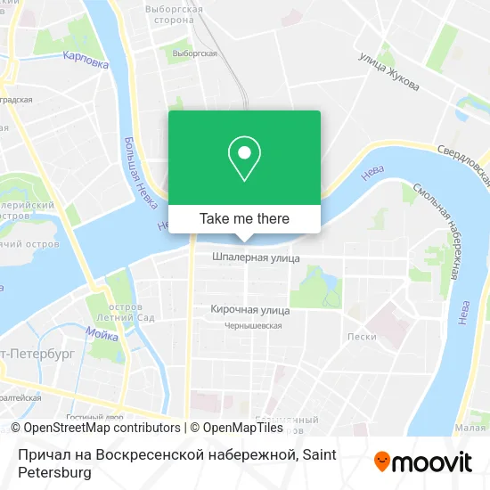Причал на Воскресенской набережной map