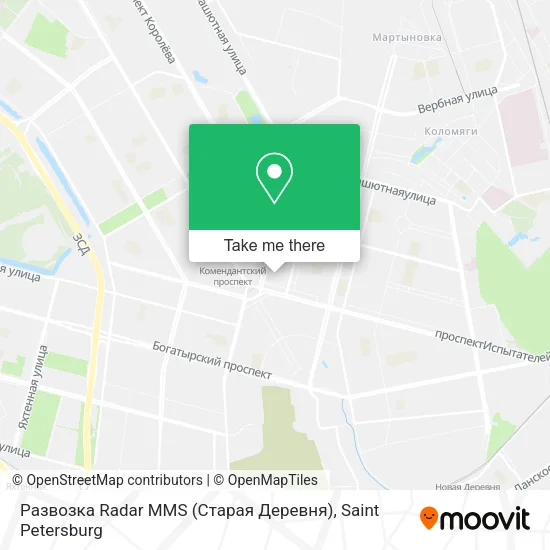 Развозка Radar ММS (Старая Деревня) map