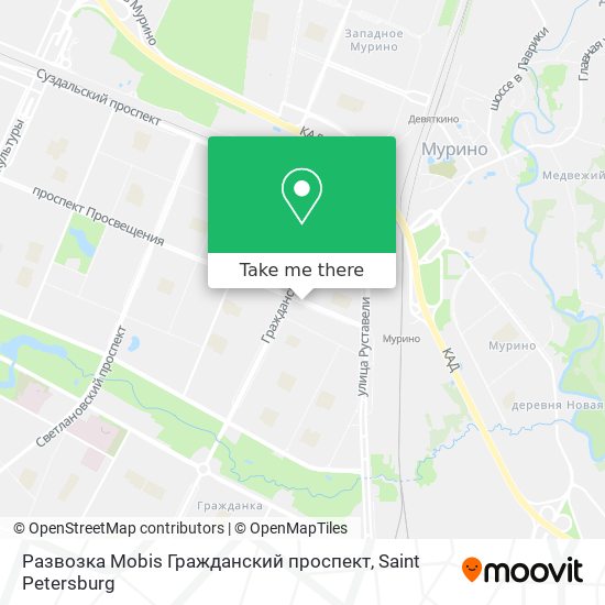 Развозка Mobis Гражданский проспект map