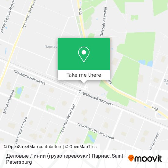 Деловые Линии (грузоперевозки) Парнас map