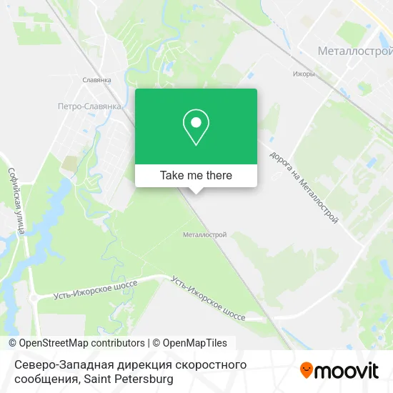 Северо-Западная дирекция скоростного сообщения map