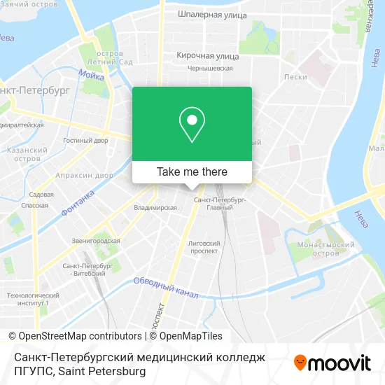 Санкт-Петербургский медицинский колледж ПГУПС map
