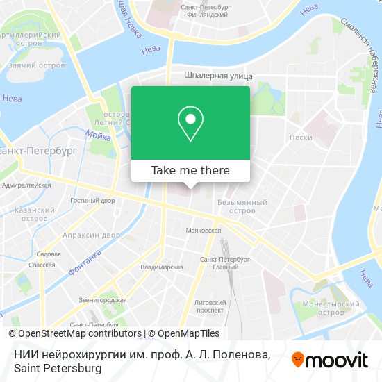 НИИ нейрохирургии им. проф. А. Л. Поленова map