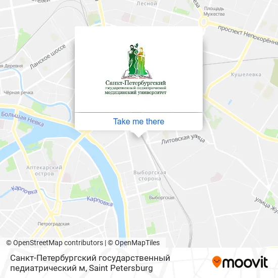 Санкт-Петербургский государственный педиатрический м map