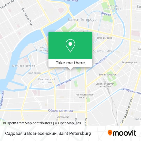 Садовая и Вознесенский map