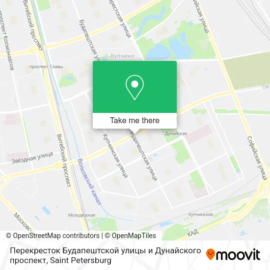 Перекресток Будапештской улицы и Дунайского проспект map