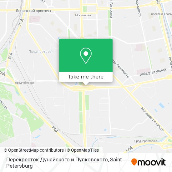 Перекресток Дунайского и Пулковского map